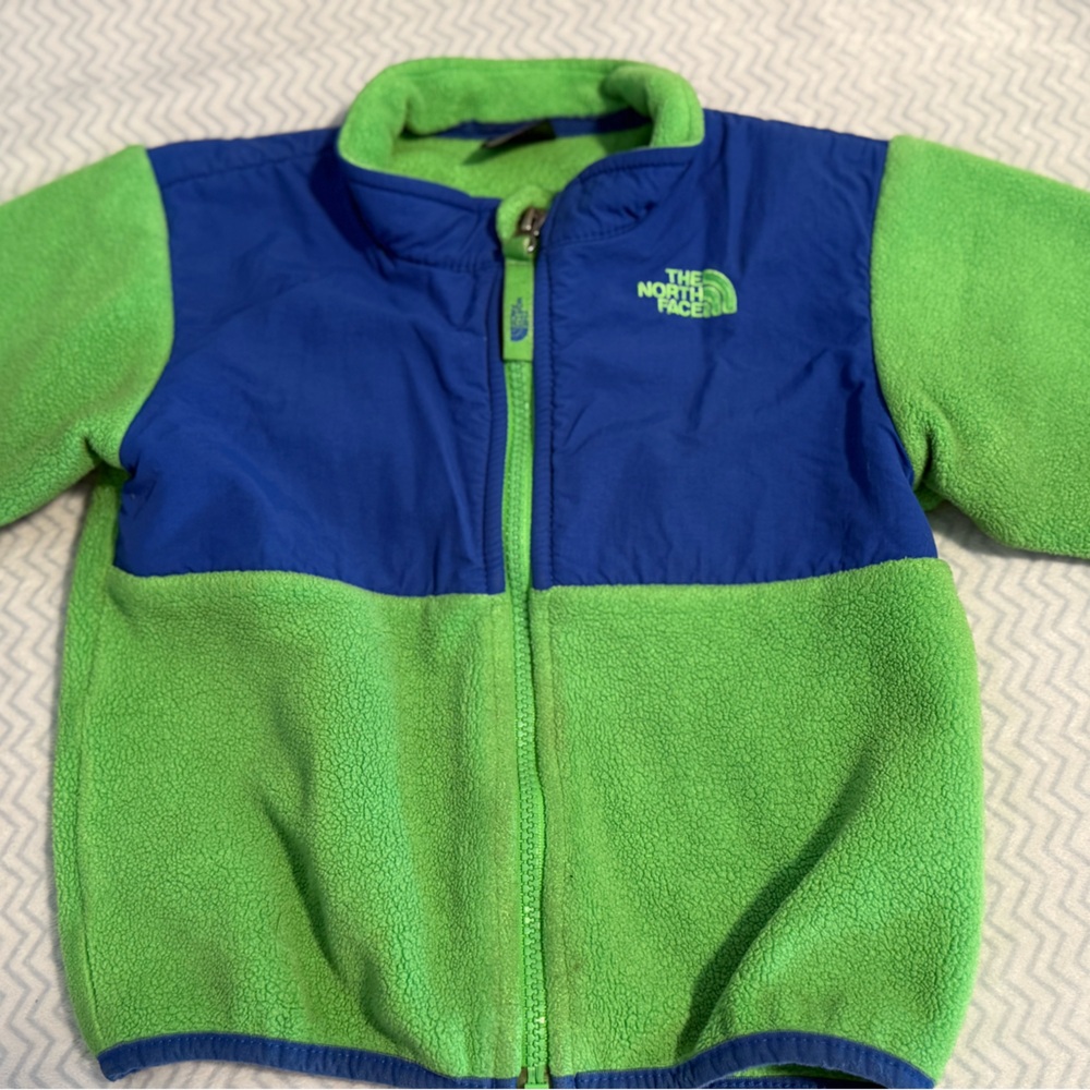 The North Face Royal Blue and Neon Green Jacket